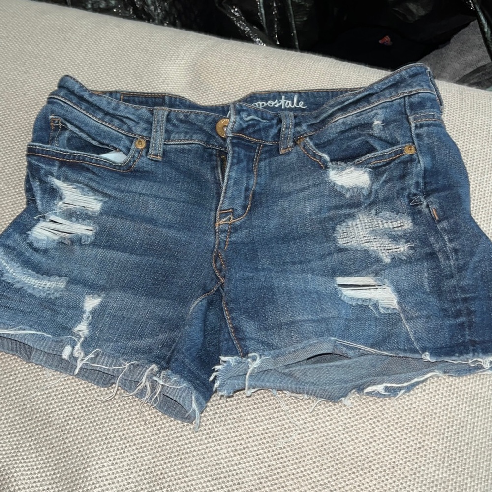 aeropostale midi jean shorts